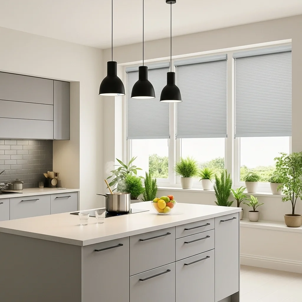 Dark grey Plain Roller Blinds