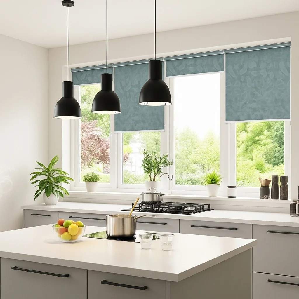 Leaf Pattern Roller Blinds