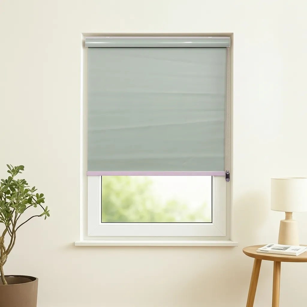 Roller Blinds Light Green Plain